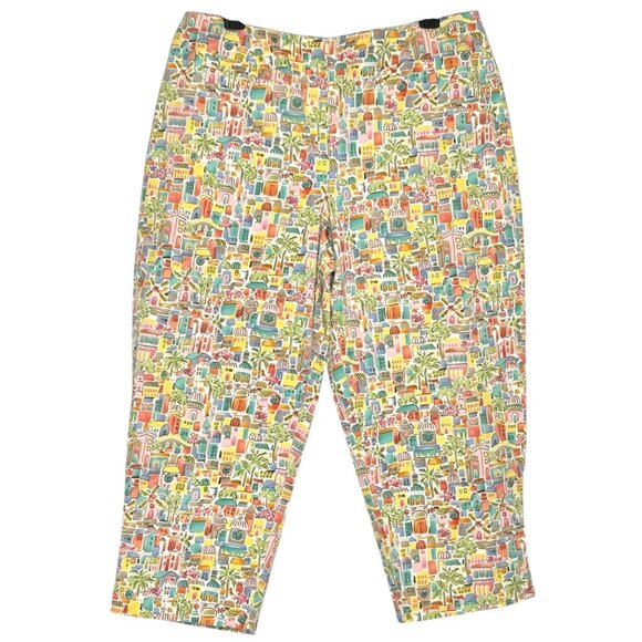 Talbots Pants - Talbots Women's Stretch 14 Petite Printed Cropped Pants